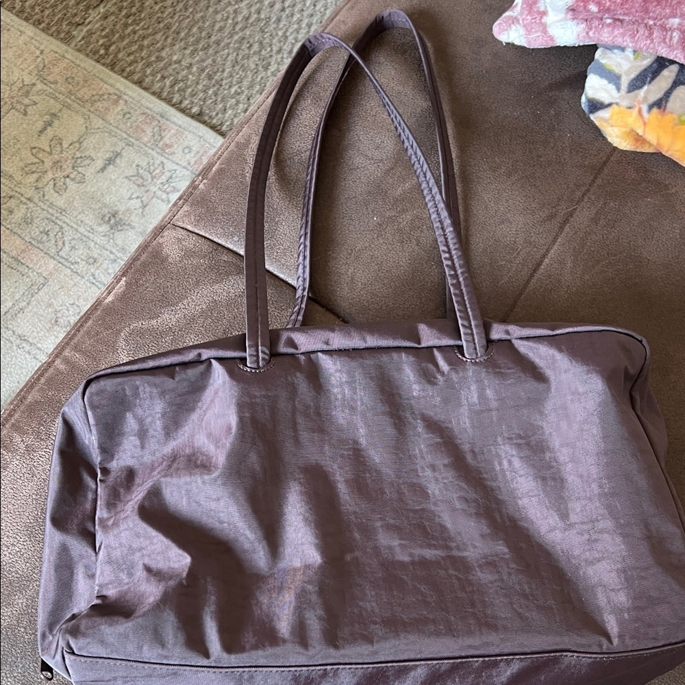 BAGGU Chocolate Plum Bowler Bag MEDIUM